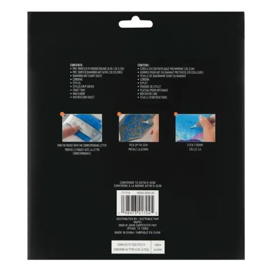 8" Neon Skull Round Wood Plaque Diamond Art Kit by Make Market&reg; {5}