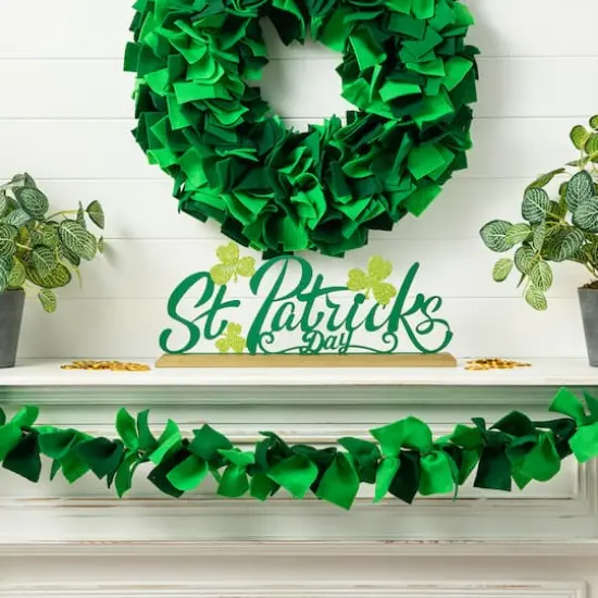 Glitzhome&reg; 16" St. Patrick's Metal Table D&eacute;cor {5}