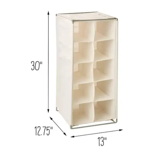 Honey Can Do Canvas 10-Pair Shoe Rack Cubby {4}