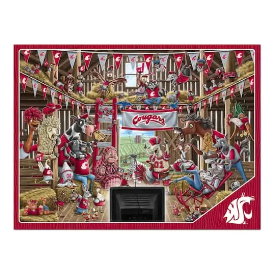 College Barnyard Fans 500 Piece Puzzle Washington State Cougars {5}