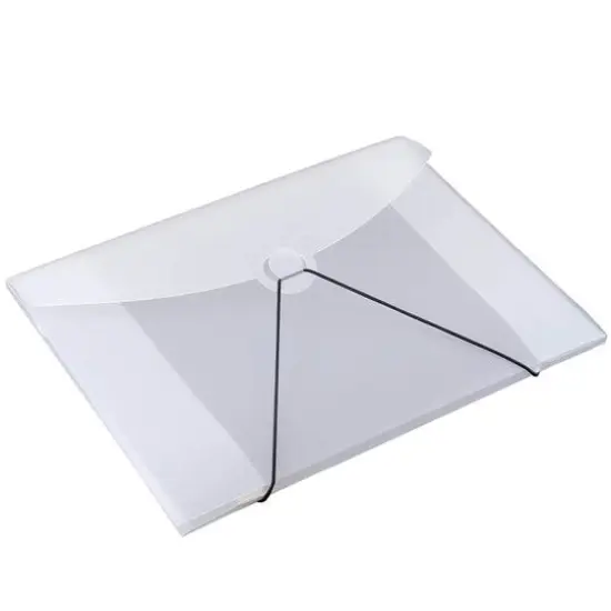 JAM Paper Clear Frosted 6.5" x 9.5" Plastic Portfolio {6}