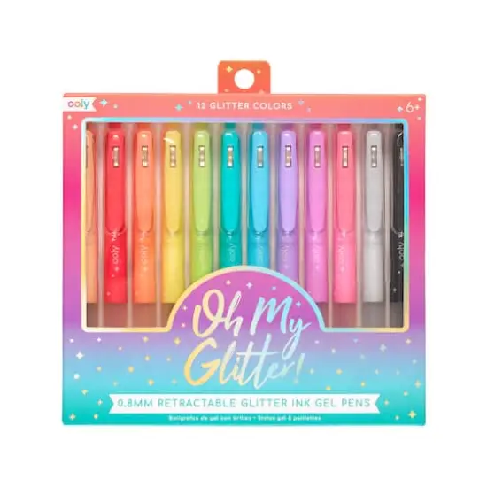 Oh My Glitter! 0.8mm 12 Color Retractable Gel Pen Set {1}