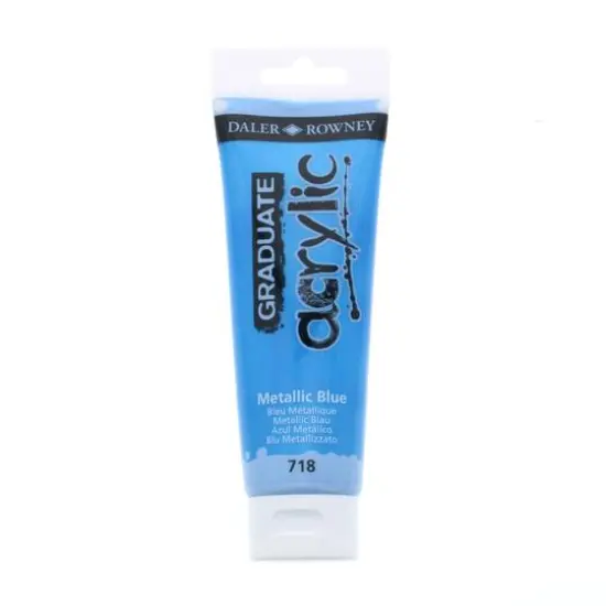 Daler-Rowney&reg; Graduate Acrylic Paint, 120mL 718 Metallic Blue {1}
