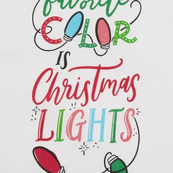 DII&reg; Christmas Lights Printed Dishtowel Set {4}