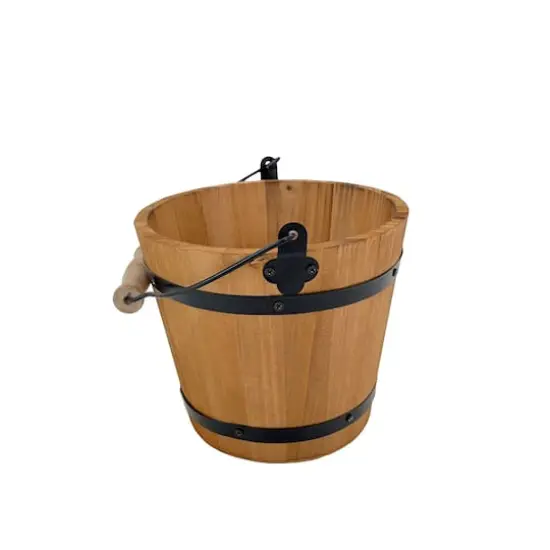 6.75" Natural Wood & Metal Bucket by Ashland&reg; {3}