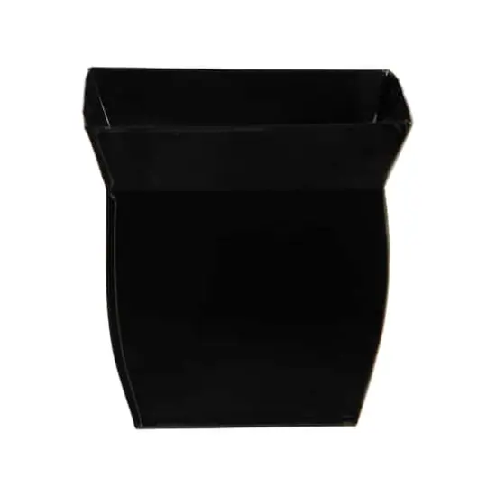 8" Black Fluted Metal Square Planter {1}
