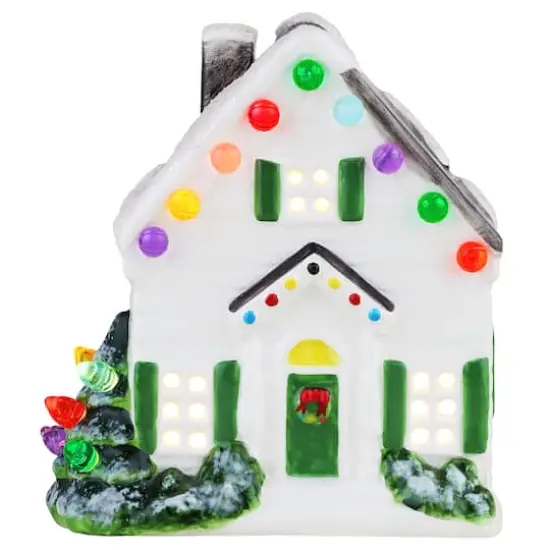 4.5" LED Nostalgic Ceramic Village House {1}