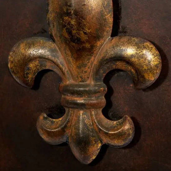 Bronze Metal Fleur de Lis Wall Decoration {3}