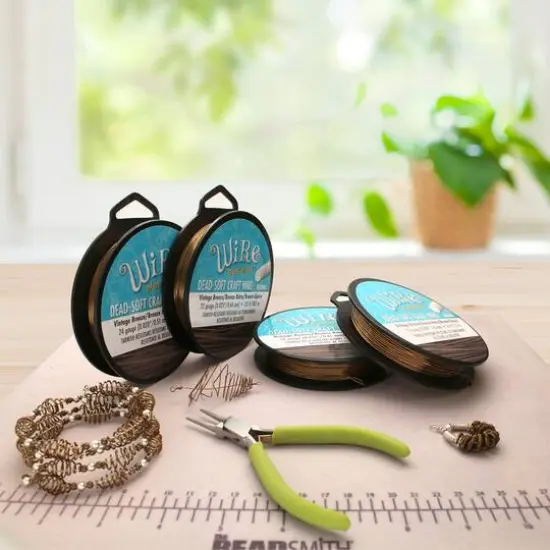 The Beadsmith® Wire Elements™ 18 Gauge Tarnish Resistant Soft Temper Wire, 50ft. Vintage Bronze {4}