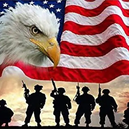 Sparkly Selections American Soldiers Diamond Painting Kit, Round Diamonds {1}