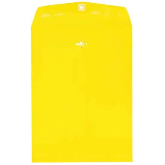JAM Paper 9" x 12" Clasp Closure Colored Envelopes, 25ct. Yellow {1}