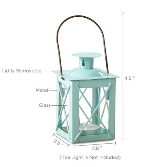 Kate Aspen&reg; Luminous Blue Tea Light Holder Lantern, 4ct. {5}