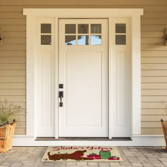 DII&reg; Santa's Yelper Doormat {3}