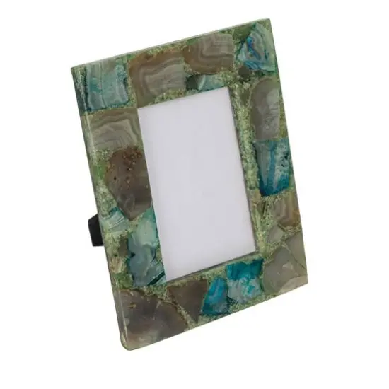 Hello Honey&reg; 4" x 6" Green & Gray Agate Photo Frame {1}