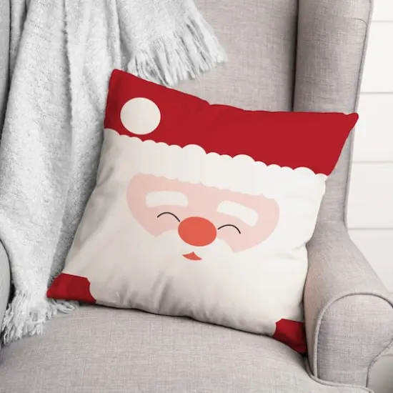 Santa Face Throw Pillow {3}