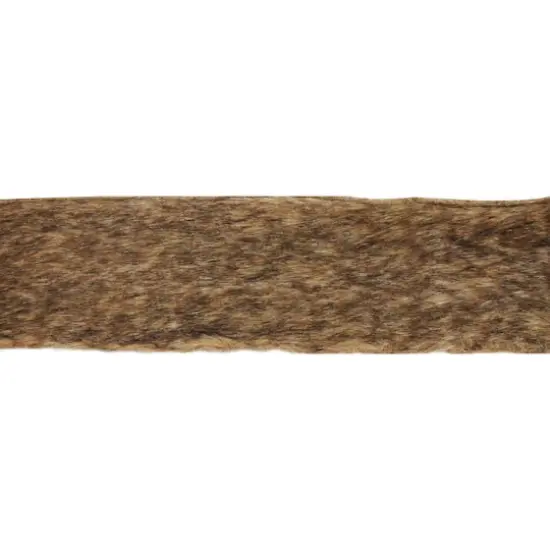 4" Brown Wired Faux Fur Trim by Celebrate It&reg; {3}