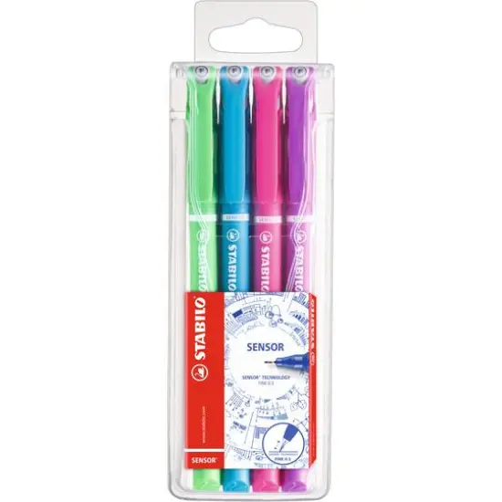STABILO&reg; Sensor&reg; Fineliner Bright 4 Color Wallet Set {1}