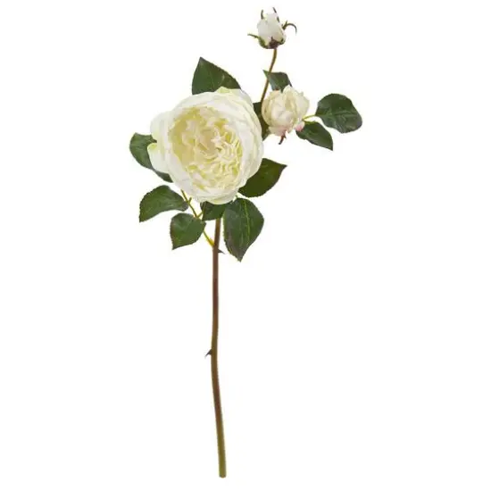 Rose Artificial Flower Stems, 6ct. White {1}