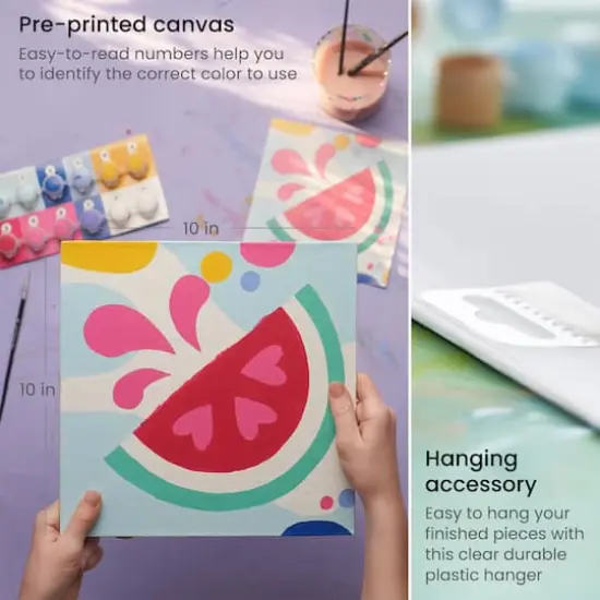 Arteza&reg; Kids Mixed Design Paint by Numbers Kit, 35 pcs {4}