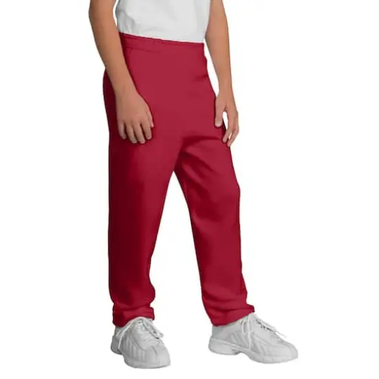 Port & Company&reg; Youth Core Fleece Sweatpants Red {4}