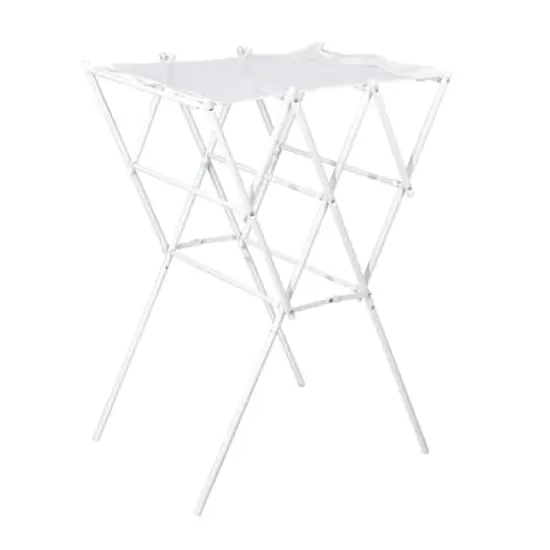 Household Essentials 34" White Clothes Drying Rack {1}