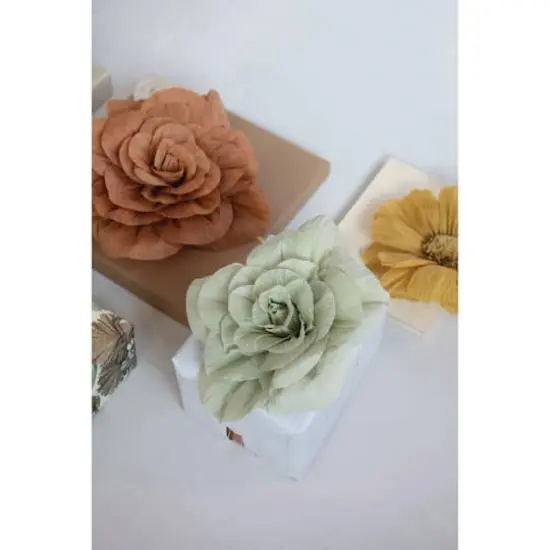Hello Honey&reg; Green Handmade Paper Camellia Flower Wall D&eacute;cor {3}