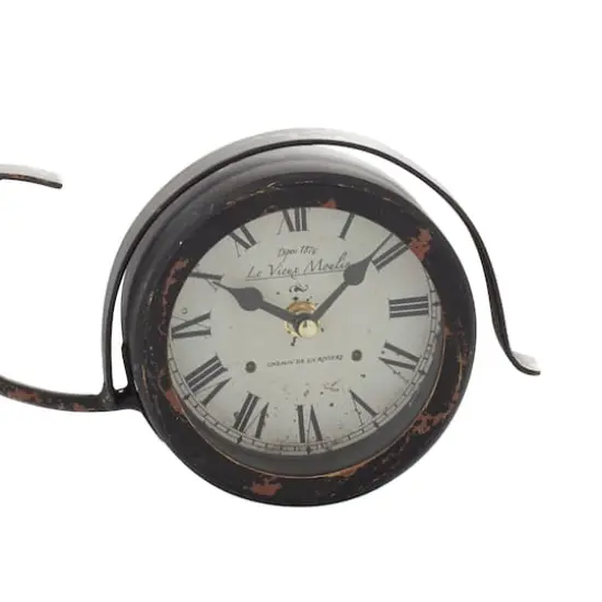 15" Black Metal Farmhouse Bicycle Clock {3}