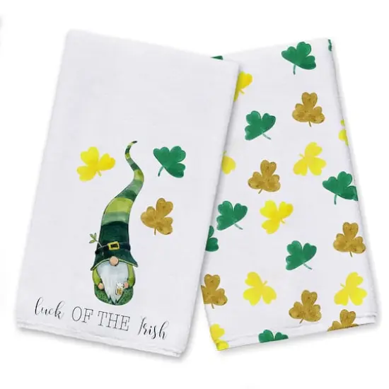 Gnome Luck Irish Set Tea Towel Set of 2 {1}