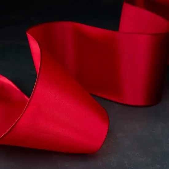 4" x 18ft. Red Satin Ribbon by Celebrate It&trade; {5}
