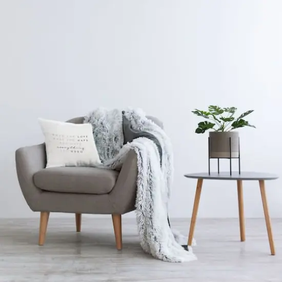 Stupell Industries Motivational Birch Pattern Love Phrase Throw Pillow, 18" x 18" {3}