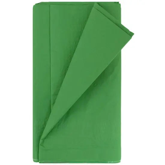 JAM Paper 108" Rectangular Plastic Lined Paper Table Cover Green {3}
