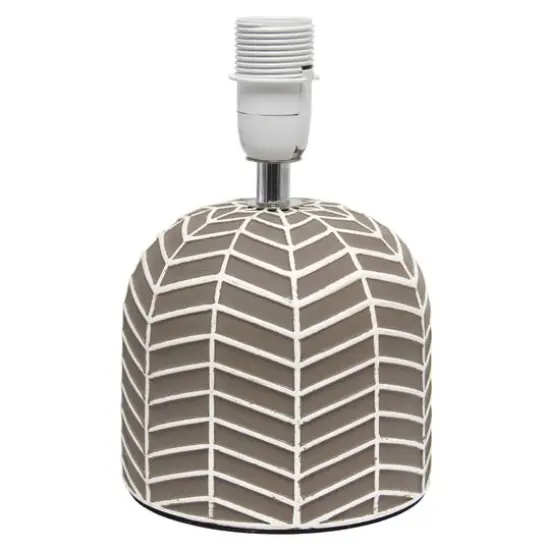 Simple Designs 10.43" Petite Webbed Waves Base Table Lamp Taupe {5}