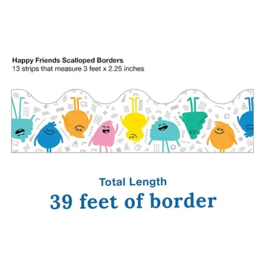 Carson Dellosa&reg; Happy Friends Scalloped Border, 234ft. {4}