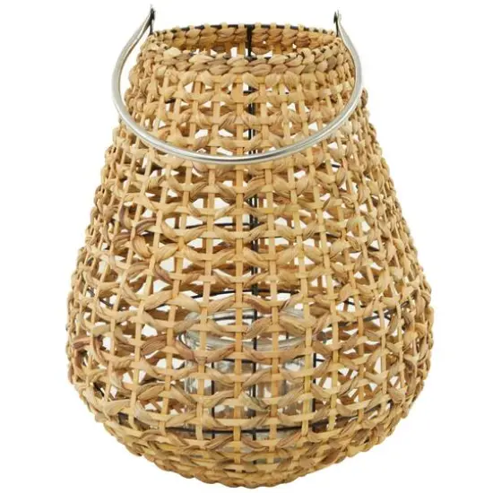 16" Natural Metal Candle Lantern {5}