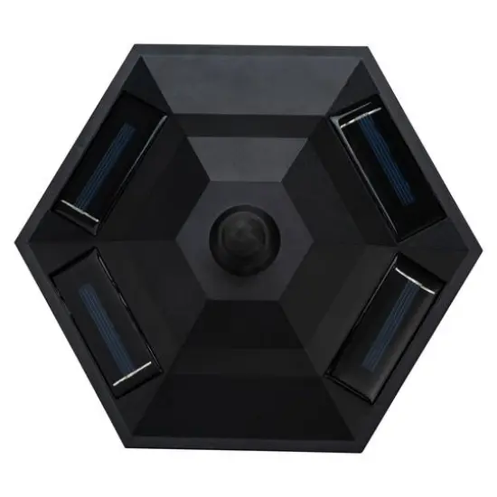 Glitzhome&reg; 6ft. Solar Three Head Street Light with Planter Pot {6}