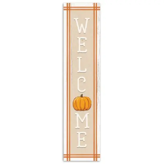 Welcome Pumpkin 10.5" x 47" Porch Leaner {1}
