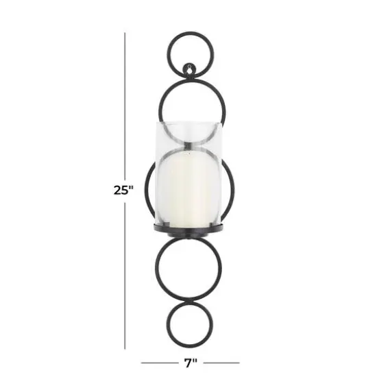25" Black Modern Wall Sconce {6}