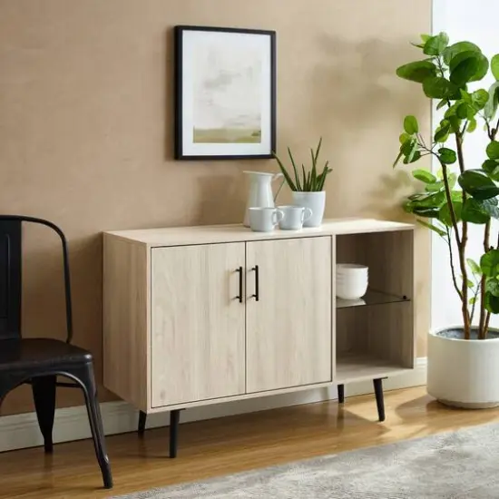 Walker Edison 44" Birch Mid Century Modern Buffet {8}