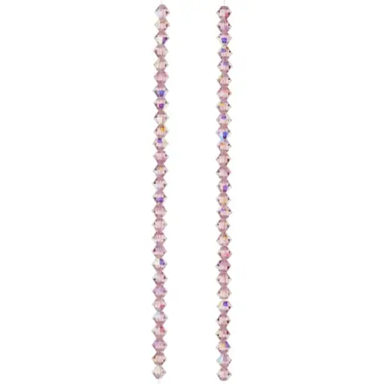 Preciosa Glass Crystal Bicone Beads, 4mm by Bead Landing&trade; Light Amethyst AB {4}