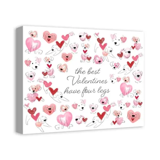 The Best Valentine's Have 4 Legs Canvas Wall Art {3}