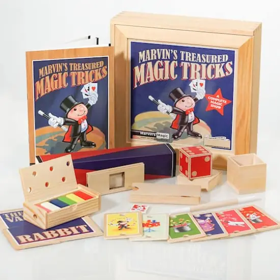 Marvin's Magic Marvin's Treasured Magic Tricks Deluxe Wooden Set {4}