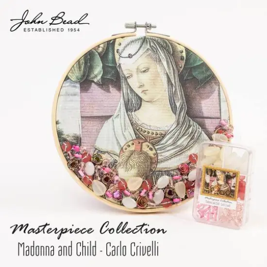 John Bead Masterpiece Collection Glass Bead Box Mix Madonna and Child/Carlo Crivelli {5}