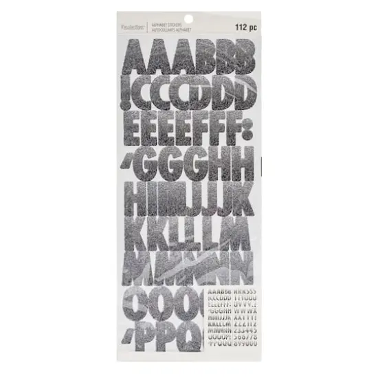 Neutral Ombre Glitter Alphabet Stickers by Recollections&trade; {4}