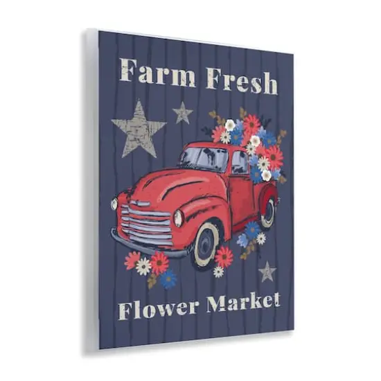 Stupell Industries Farm Fresh Patriotic Market Wall Plaque Art {4}