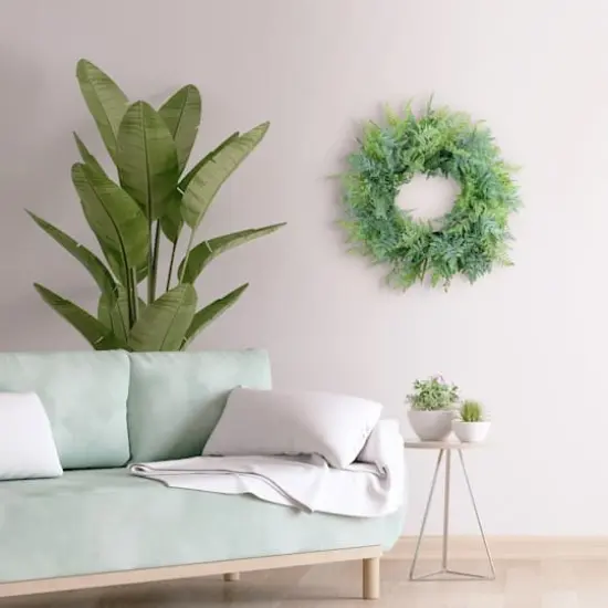 26" Artificial Fern Spring Wreath {5}
