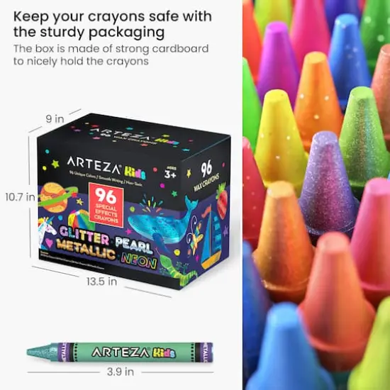 Arteza&reg; Kids Special Effects Crayon Set {5}