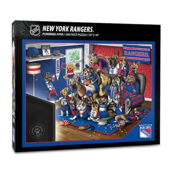 NHL Purebred Fans A Real Nailbiter 500 Piece Puzzle New York Rangers {1}