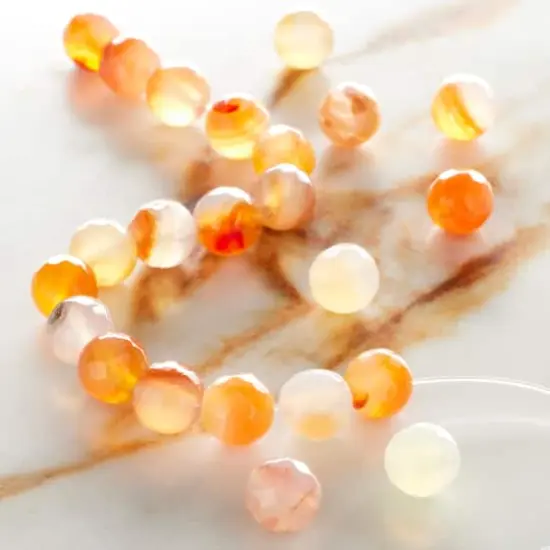 Orange Mixed Agate Round Beads, 8mm by Bead Landing&trade; {3}