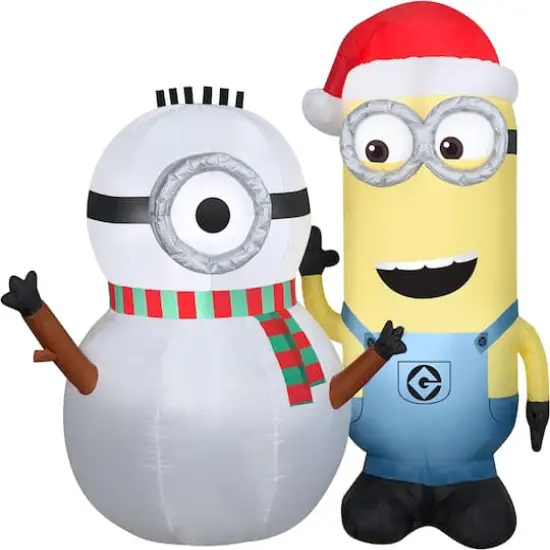 Airblown Universal Kevin Building Snowman Scene Inflatable {1}