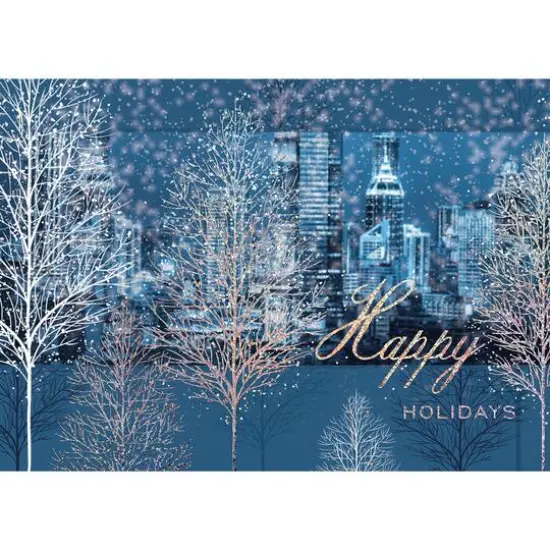 JAM Paper 5" x 7" City Through the Trees Blank Cards & Matching Envelopes Set, 25ct. {1}